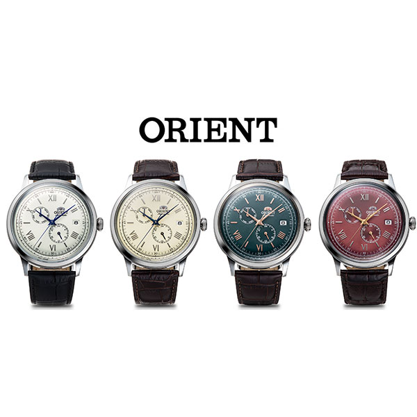 Orient」からデイ・デイト表⽰と24時間表⽰を加えた『Orient Bambino