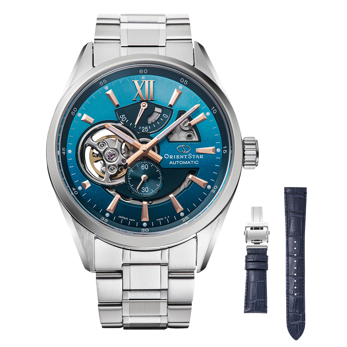 ORIENTORIENT 腕時計オリエントスター WZ0361PF 文字盤ブルー 稼働品