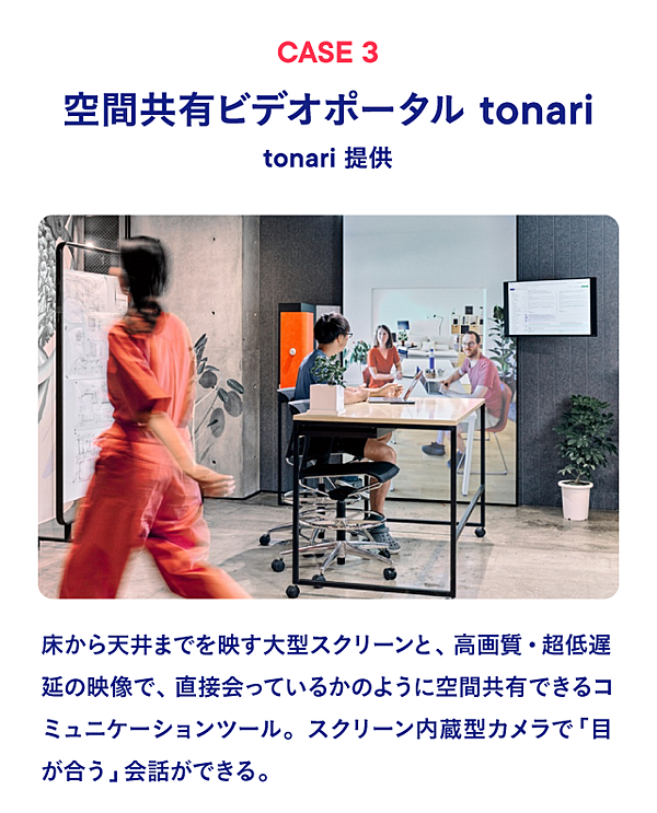 CASE3 空間共有ビデオポータル tonari tonari提供